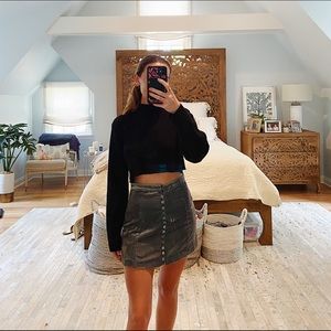 Urban Outfitters | Velvet Mini Skirt